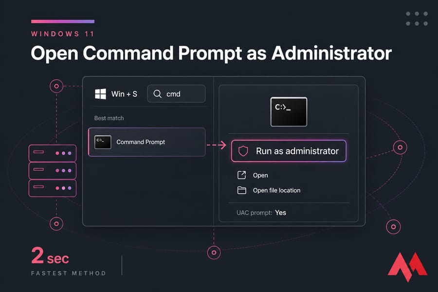 How to Open Command Prompt as Administrator in Windows